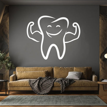 Fine Carving Decals Funny Tooth Smile Dentist Stomatology Dental Clinic Ig Multi Color Selection