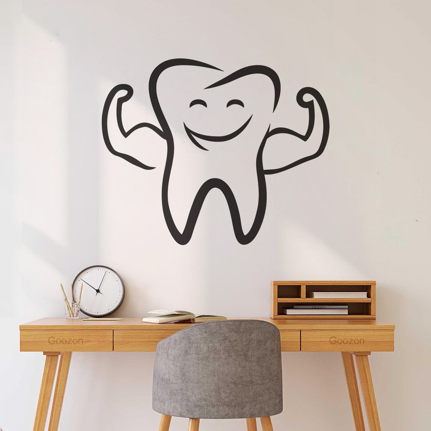 Fine Carving Decals Funny Tooth Smile Dentist Stomatology Dental Clinic Ig Multi Color Selection