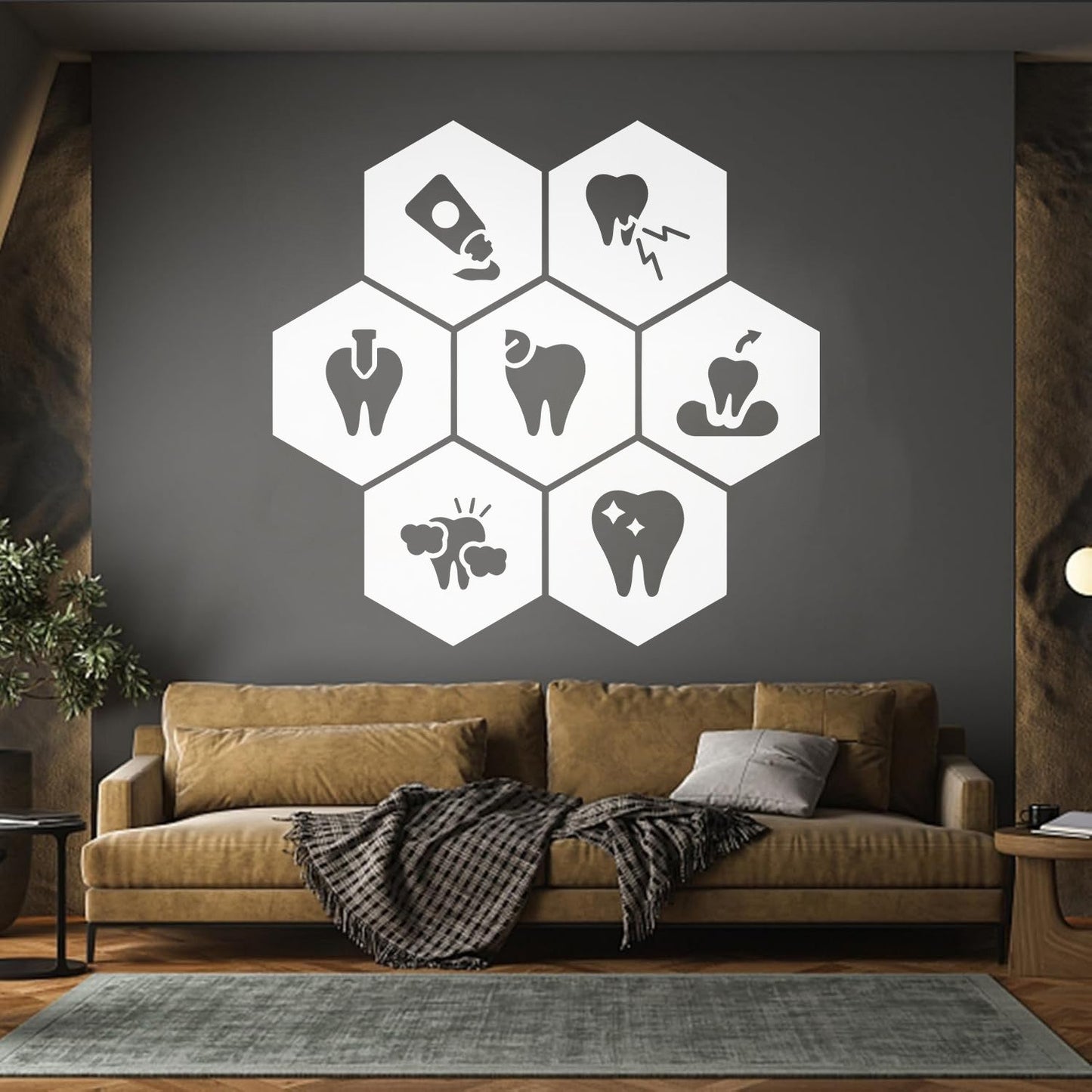 Wall Decals Paster Paper Teeth Dentist Clinic Care Healthy Toothpasteg It Won'T Fall Off