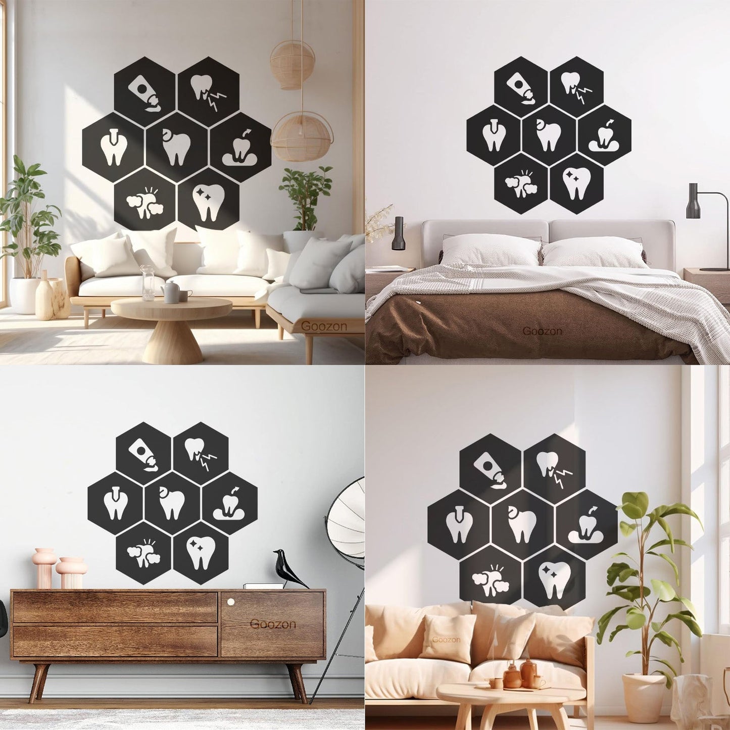 Wall Decals Paster Paper Teeth Dentist Clinic Care Healthy Toothpasteg It Won'T Fall Off