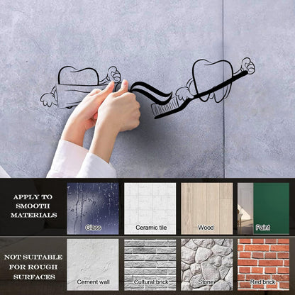 Vinyl Wall Stickers Teeth Toothpaste Dentist Dentistry Personalized Customization