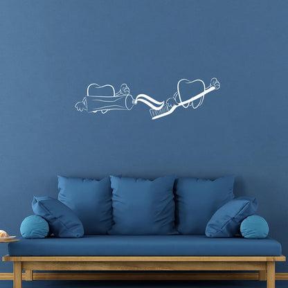 Vinyl Wall Stickers Teeth Toothpaste Dentist Dentistry Personalized Customization