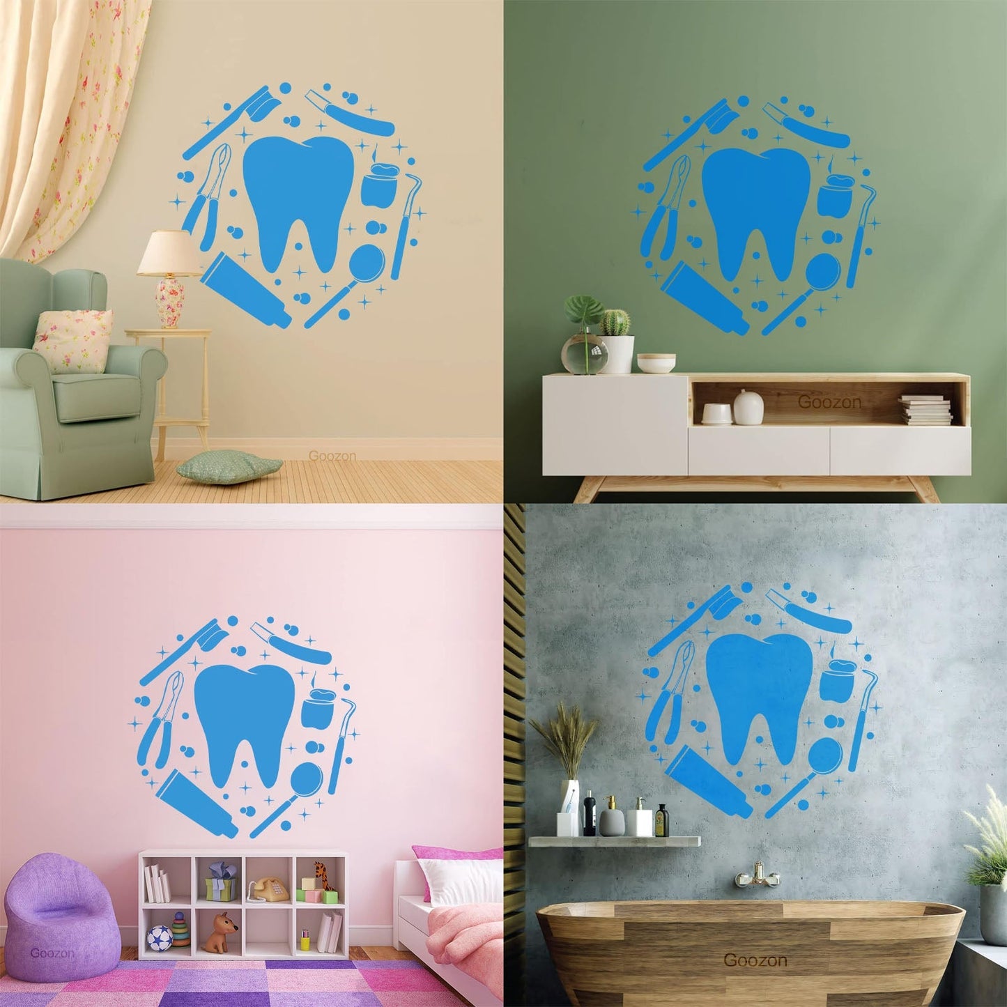 Wall Decals Tooth Dentist Tools Dentistry Clinic Stomatologyg Can Modify And Add Information