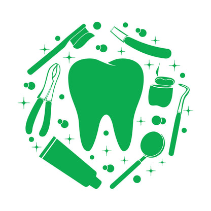 Wall Decals Tooth Dentist Tools Dentistry Clinic Stomatologyg Can Modify And Add Information