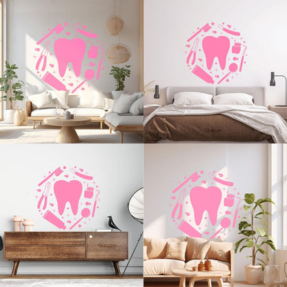 Wall Decals Tooth Dentist Tools Dentistry Clinic Stomatologyg Can Modify And Add Information