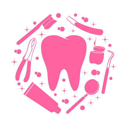 Wall Decals Tooth Dentist Tools Dentistry Clinic Stomatologyg Can Modify And Add Information