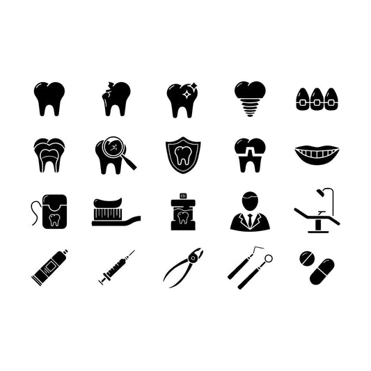 Vinyl Wall Decals Tooth Dentist Tools Dentistry Dental Clinic Logog Art Decoration