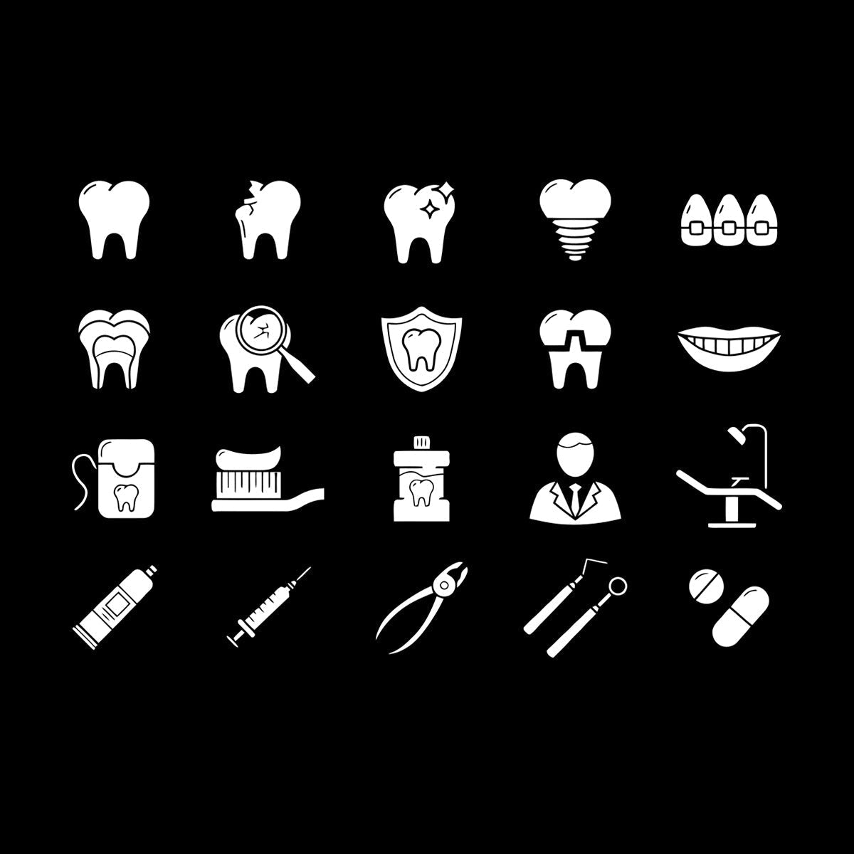 Vinyl Wall Decals Tooth Dentist Tools Dentistry Dental Clinic Logog Art Decoration