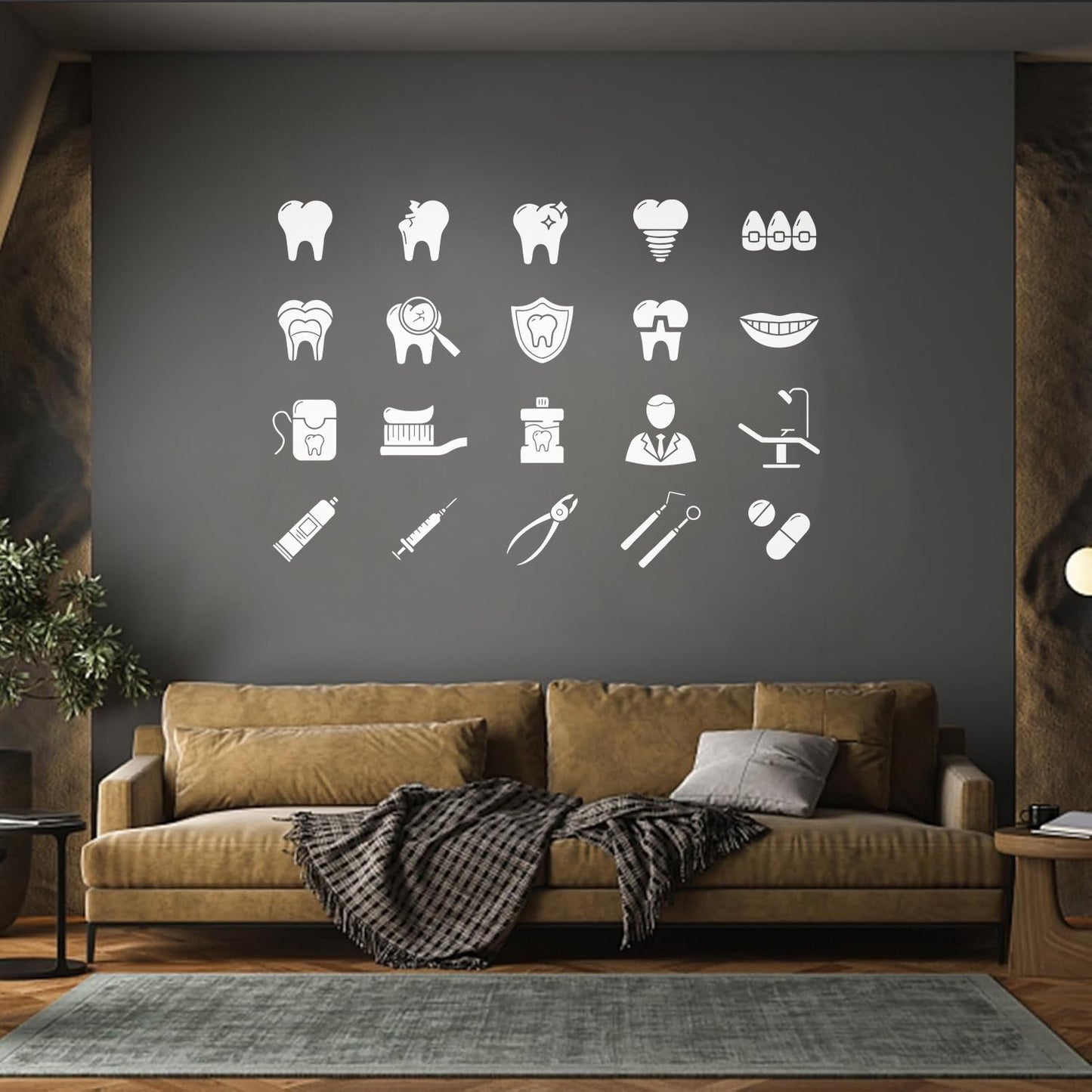 Vinyl Wall Decals Tooth Dentist Tools Dentistry Dental Clinic Logog Art Decoration