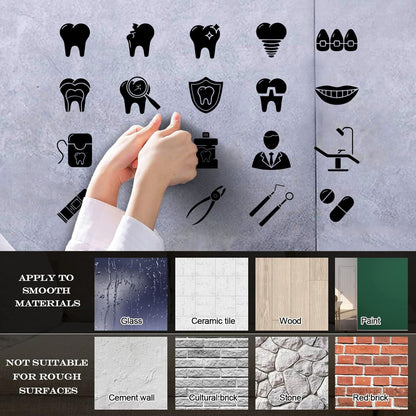 Vinyl Wall Decals Tooth Dentist Tools Dentistry Dental Clinic Logog Art Decoration