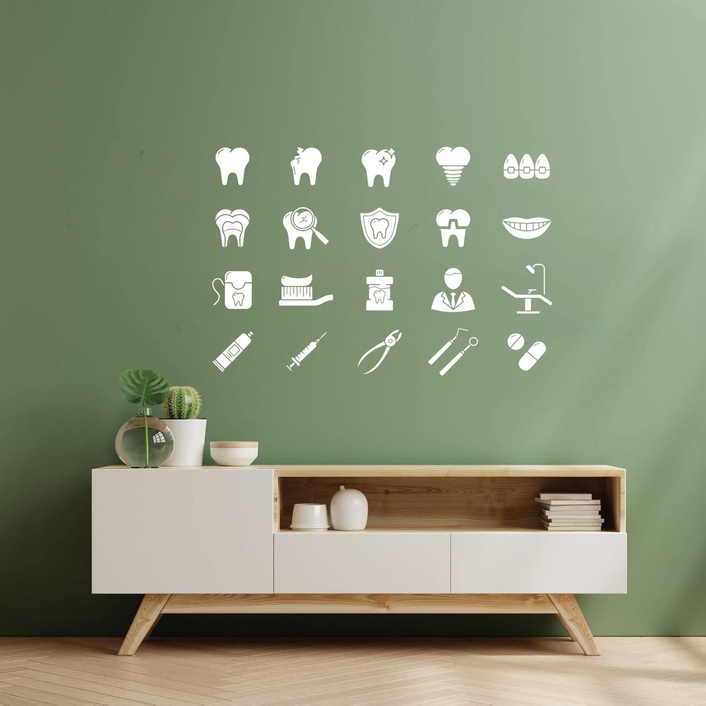 Vinyl Wall Decals Tooth Dentist Tools Dentistry Dental Clinic Logog Art Decoration