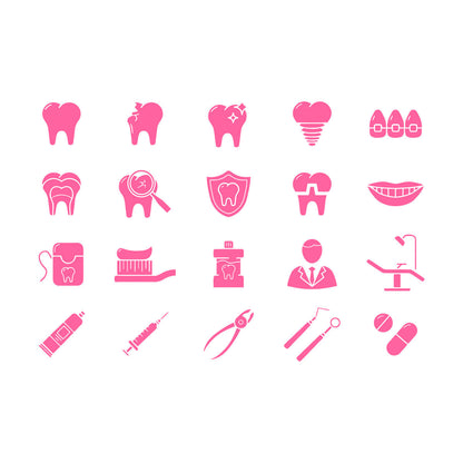 Vinyl Wall Decals Tooth Dentist Tools Dentistry Dental Clinic Logog Art Decoration