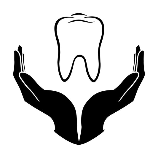 Tooth Icon Dentistry Childrens Dental Clinicg Engraving Decals Wall Beautification