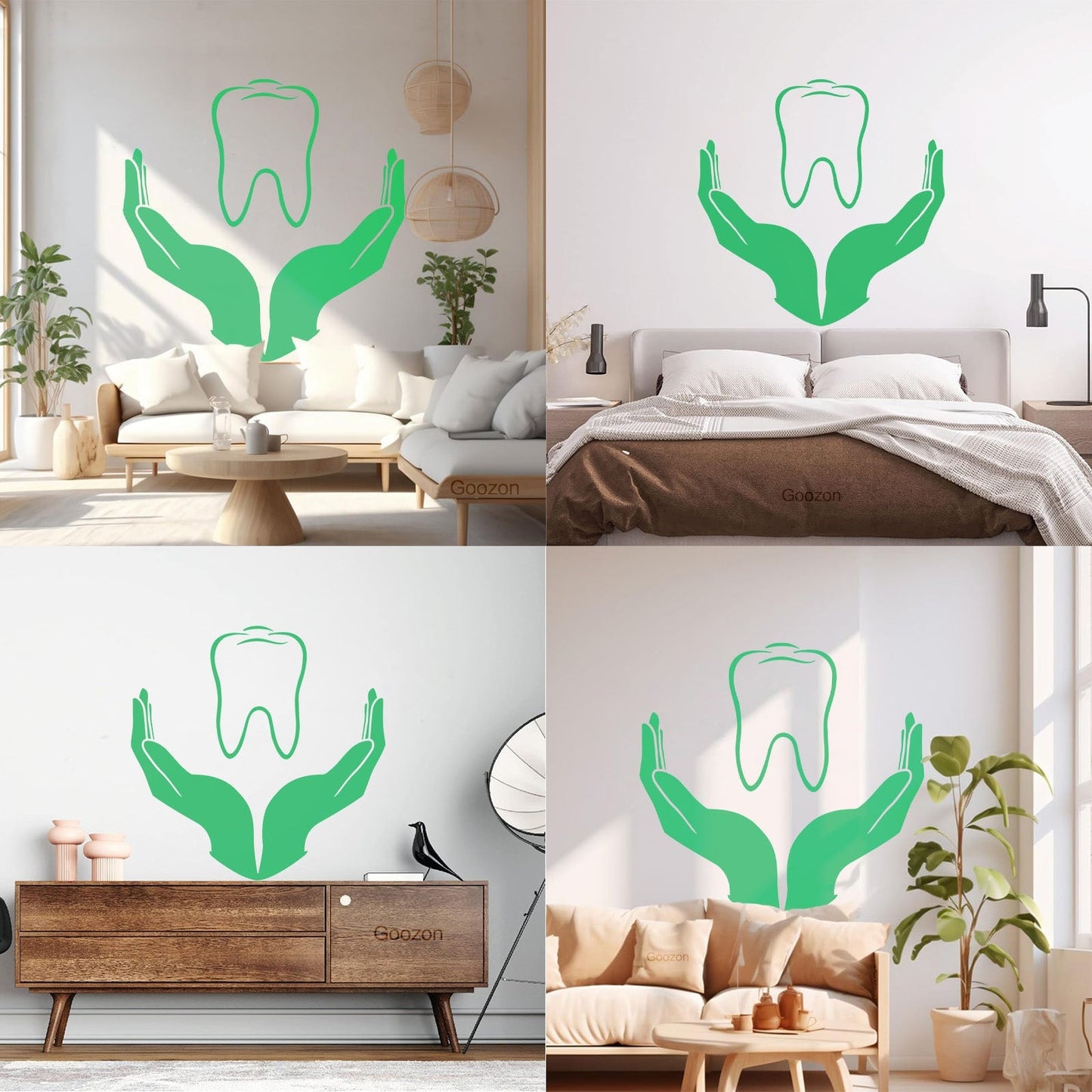 Tooth Icon Dentistry Childrens Dental Clinicg Engraving Decals Wall Beautification