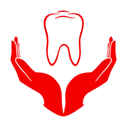 Tooth Icon Dentistry Childrens Dental Clinicg Engraving Decals Wall Beautification