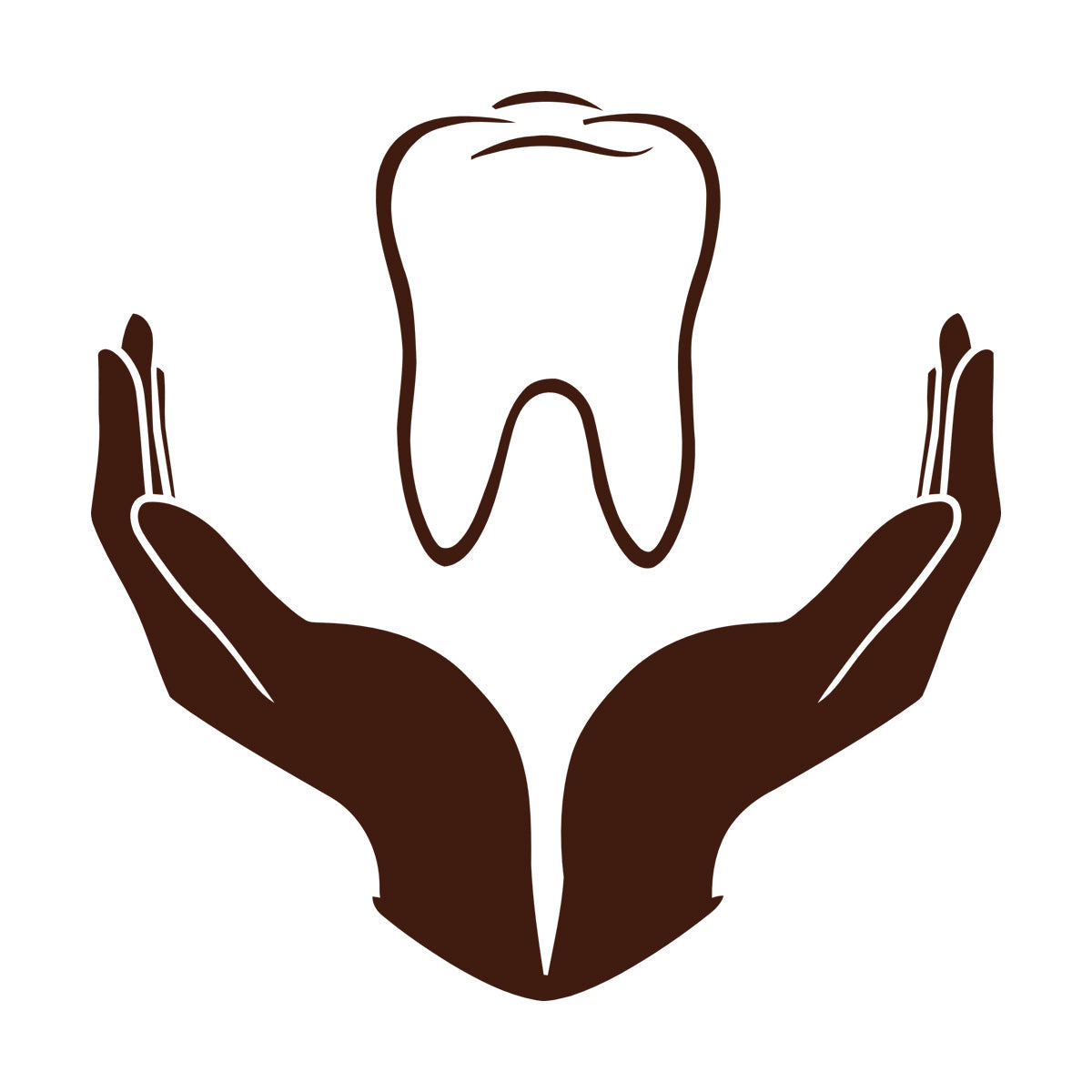 Tooth Icon Dentistry Childrens Dental Clinicg Engraving Decals Wall Beautification