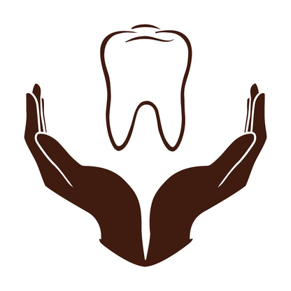 Tooth Icon Dentistry Childrens Dental Clinicg Engraving Decals Wall Beautification