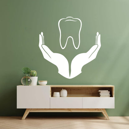Tooth Icon Dentistry Childrens Dental Clinicg Engraving Decals Wall Beautification