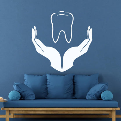 Tooth Icon Dentistry Childrens Dental Clinicg Engraving Decals Wall Beautification