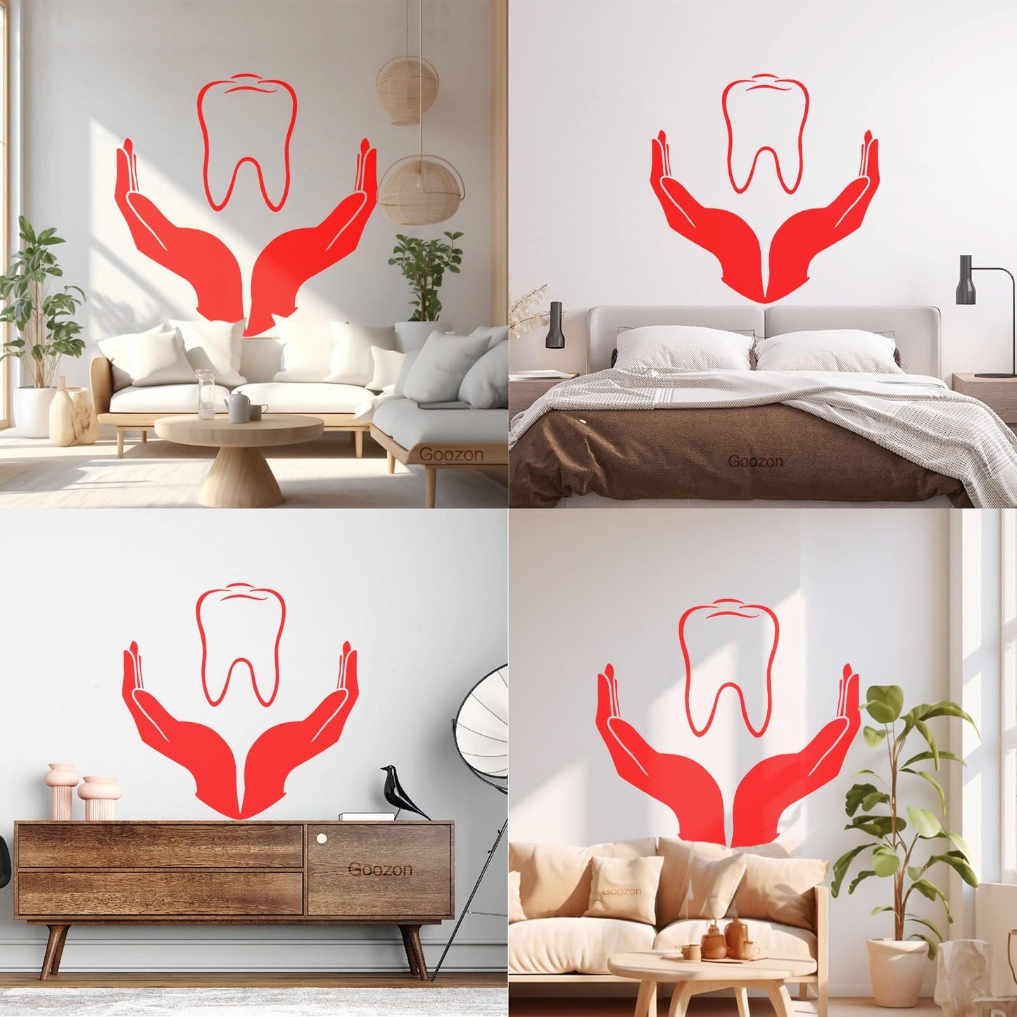 Tooth Icon Dentistry Childrens Dental Clinicg Engraving Decals Wall Beautification