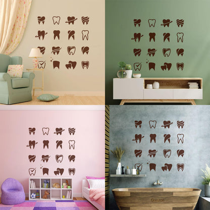 Mural And Wall Vinyl Decal Tooth Patterns Dentist Dentistry Dental Clinicg Car Body Decoration
