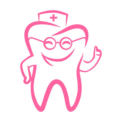 Wall Stickers Paster Paper Tooth With Glasses Dentist Childrens Dental Clinicg Window Decals