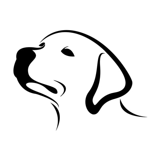 Mural And Wall Vinyl Decal Head Abstract Labrador Puppy Dog Pet Tattoo Culture
