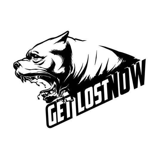 Lettering Decals Patrol Angry Dog Scary Garage Phrase Get Lost Now Equipped With Transfer Film Kit