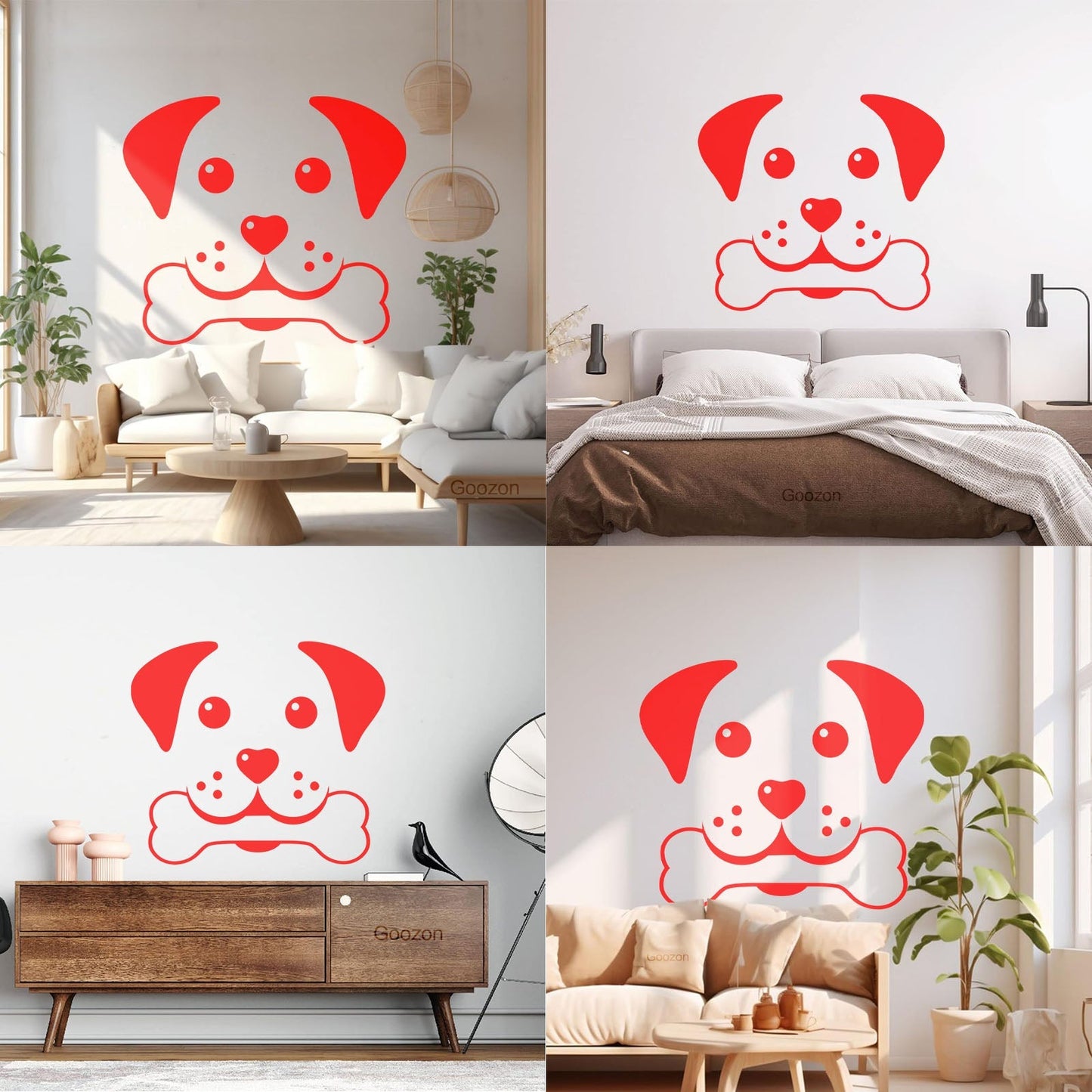 Wall Decals Paster Paper Pets Healthcare Logo Pets Shop Dog Head Multiple Size Options