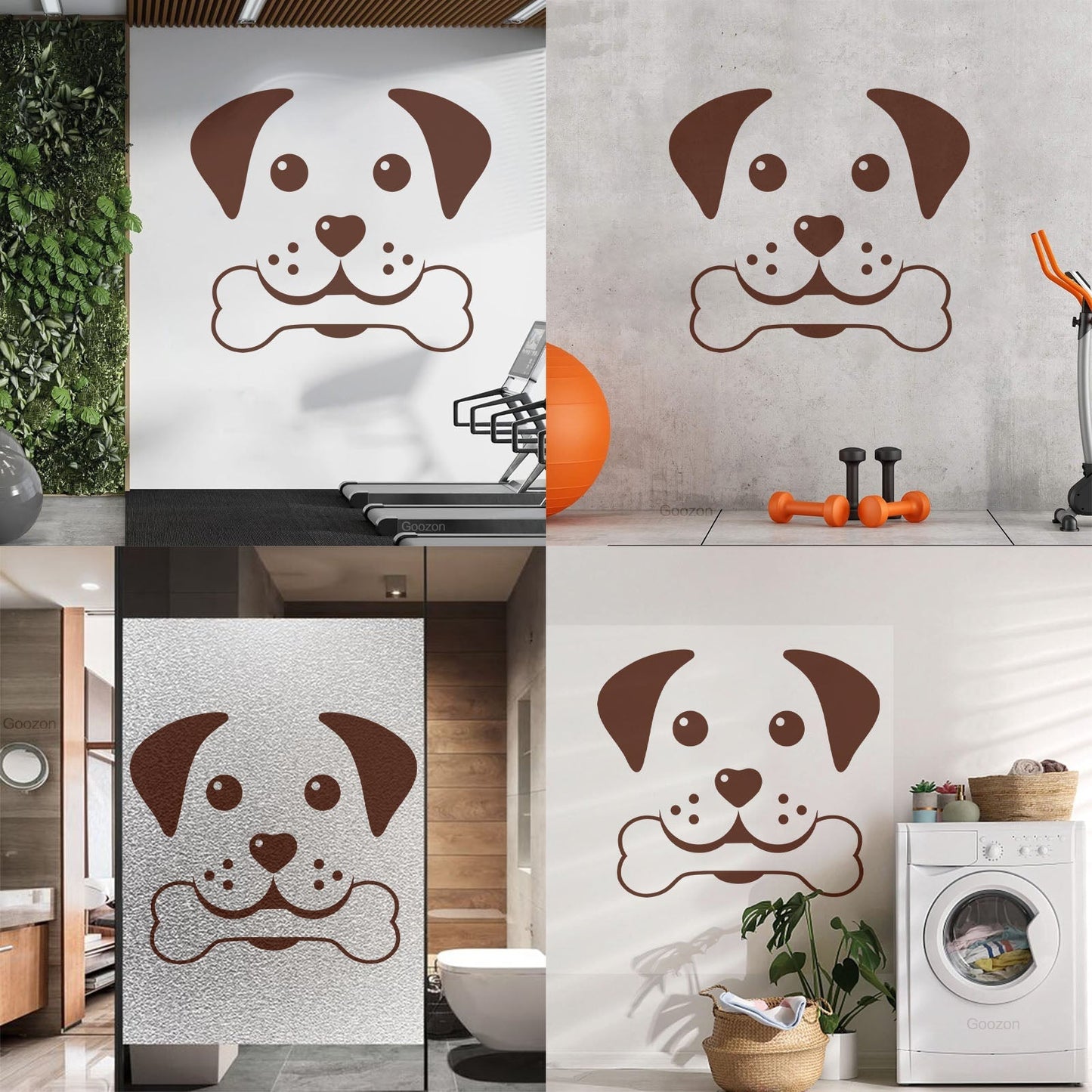 Wall Decals Paster Paper Pets Healthcare Logo Pets Shop Dog Head Multiple Size Options