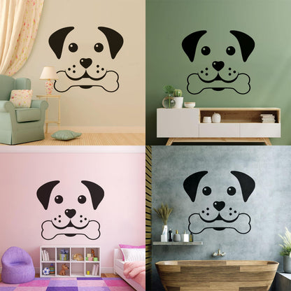 Wall Decals Paster Paper Pets Healthcare Logo Pets Shop Dog Head Multiple Size Options