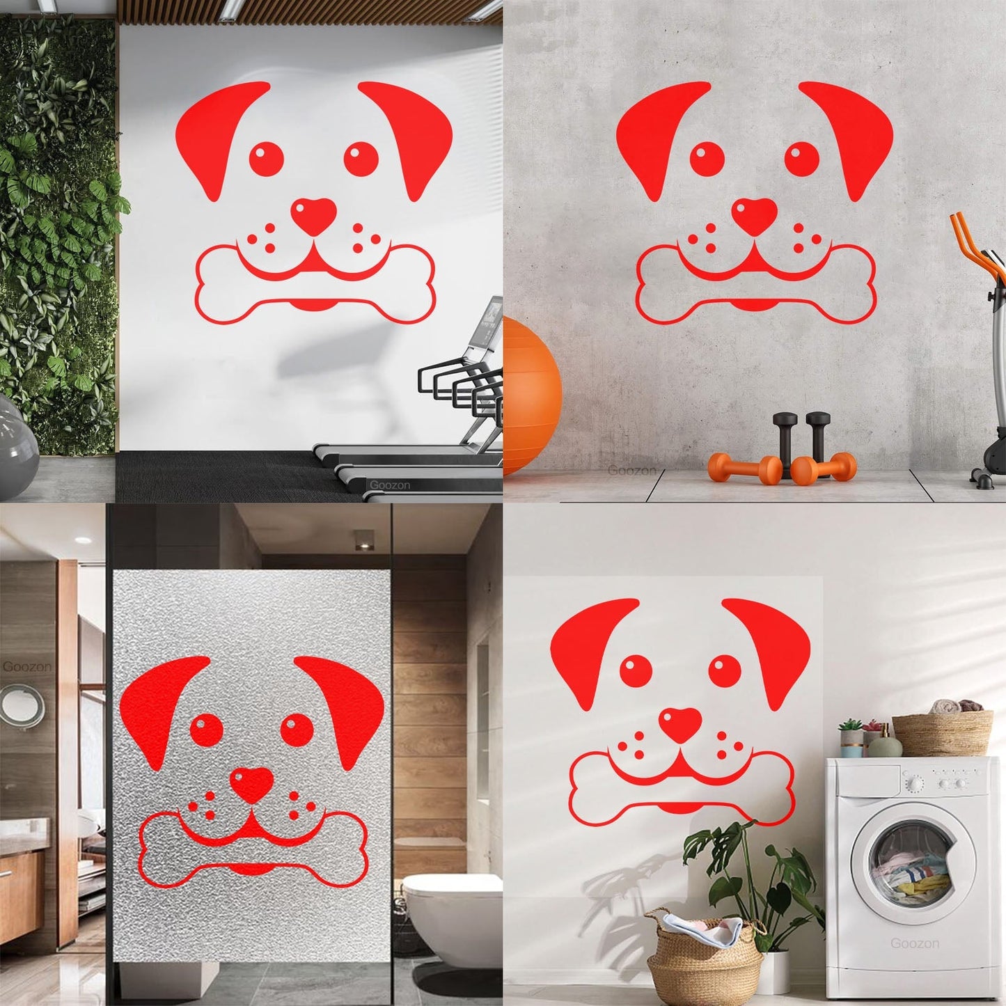 Wall Decals Paster Paper Pets Healthcare Logo Pets Shop Dog Head Multiple Size Options