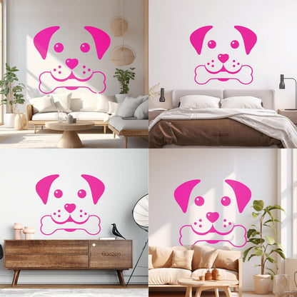 Wall Decals Paster Paper Pets Healthcare Logo Pets Shop Dog Head Multiple Size Options