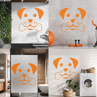 Wall Decals Paster Paper Pets Healthcare Logo Pets Shop Dog Head Multiple Size Options
