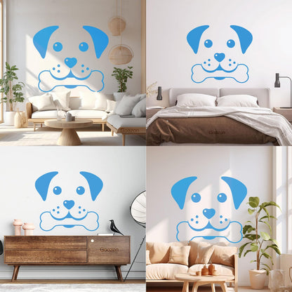 Wall Decals Paster Paper Pets Healthcare Logo Pets Shop Dog Head Multiple Size Options