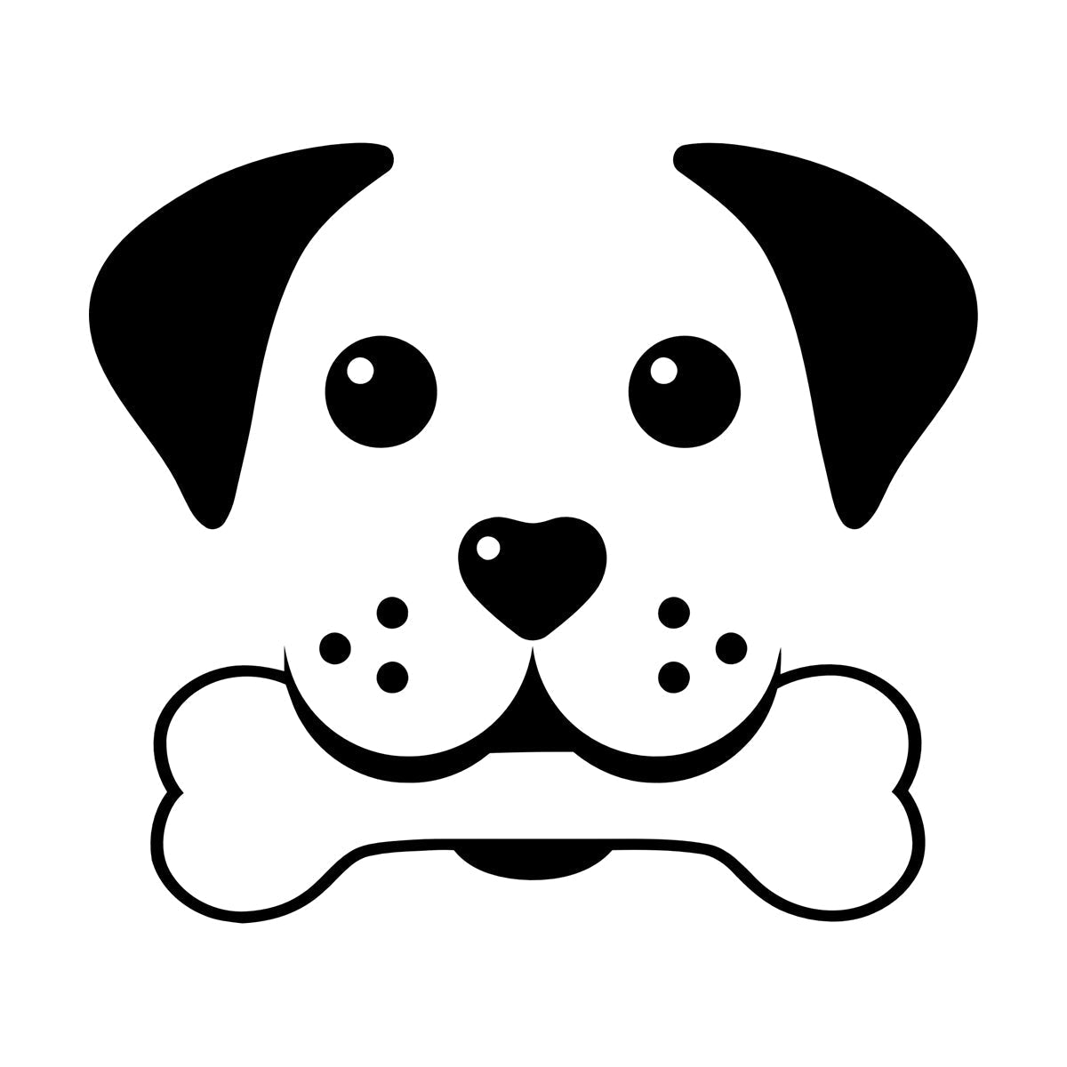 Wall Decals Paster Paper Pets Healthcare Logo Pets Shop Dog Head Multiple Size Options