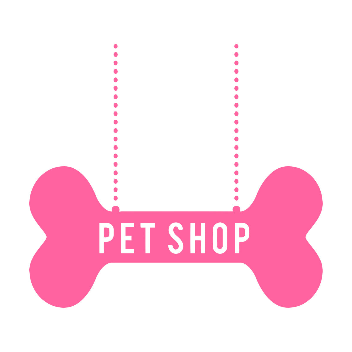 Vinyl Wall Stickers Pet Shop Dog Bone Waterproof