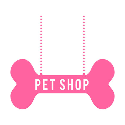 Vinyl Wall Stickers Pet Shop Dog Bone Waterproof