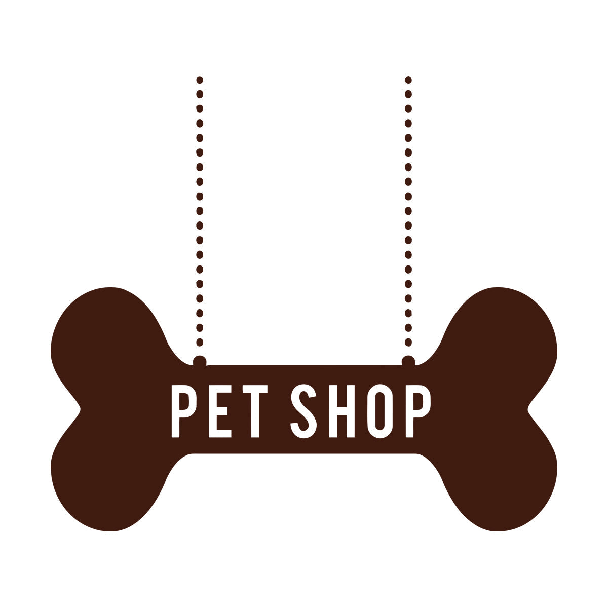 Vinyl Wall Stickers Pet Shop Dog Bone Waterproof