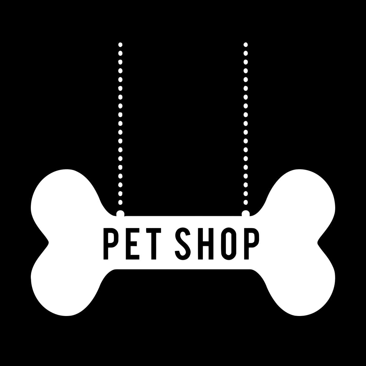 Vinyl Wall Stickers Pet Shop Dog Bone Waterproof