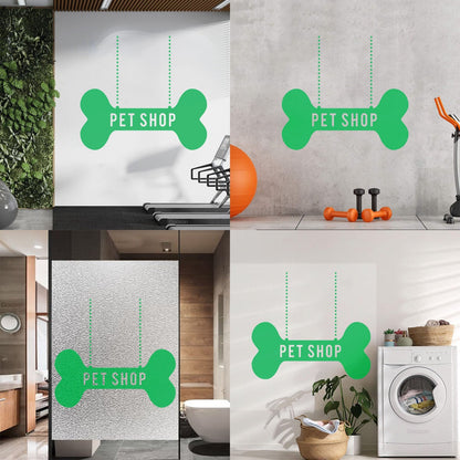 Vinyl Wall Stickers Pet Shop Dog Bone Waterproof
