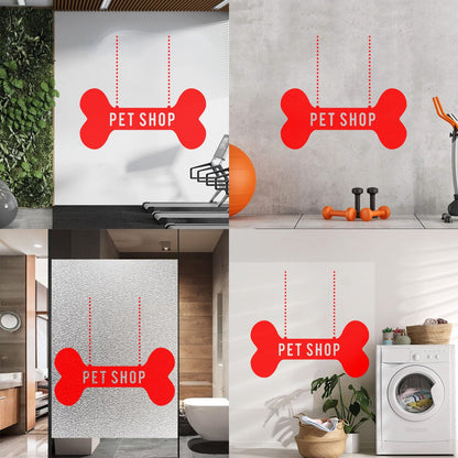 Vinyl Wall Stickers Pet Shop Dog Bone Waterproof