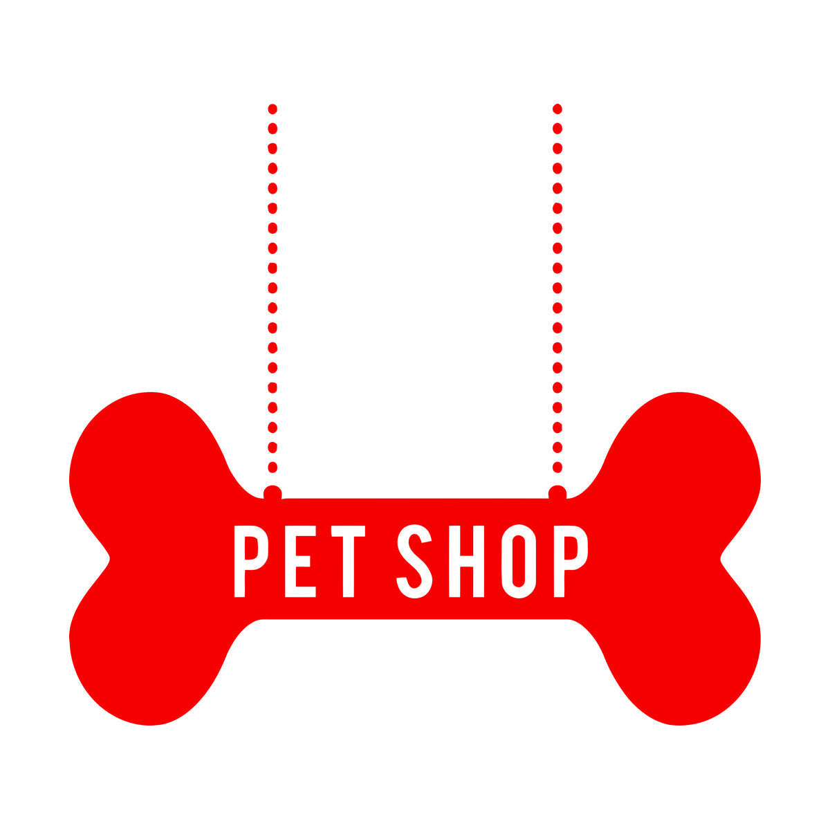Vinyl Wall Stickers Pet Shop Dog Bone Waterproof