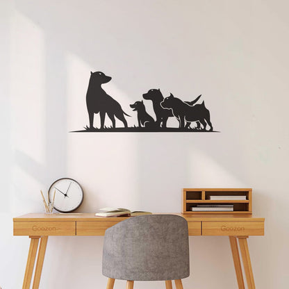 Lettering Decals Silhouette Group Dogs Puppies Pet Shop Veterinary Self Adhesive