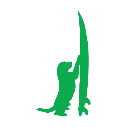 Vinyl Wall Stickers Surfboard Silhouette Dog Surfer Beach Style Easy Installation