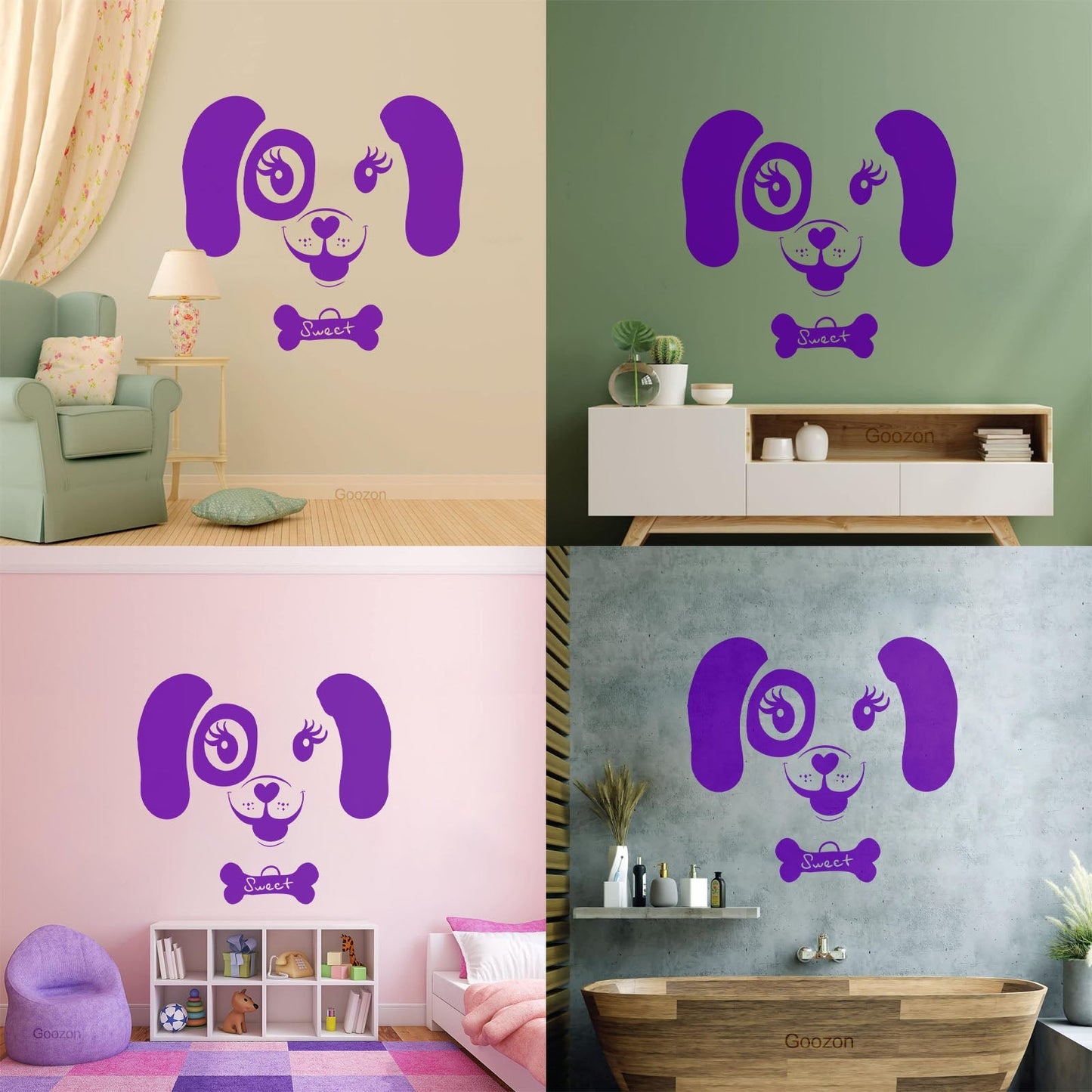 Wall Decals Sweet Puppy Dog Child Nursery Art Mural Painting