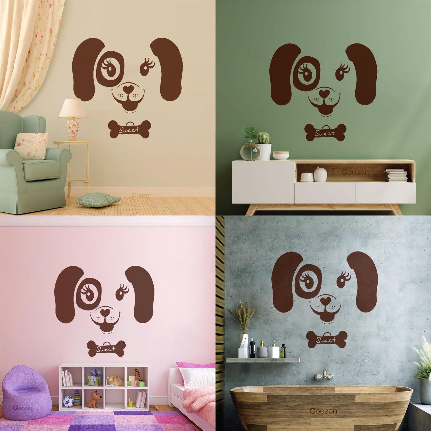 Wall Decals Sweet Puppy Dog Child Nursery Art Mural Painting