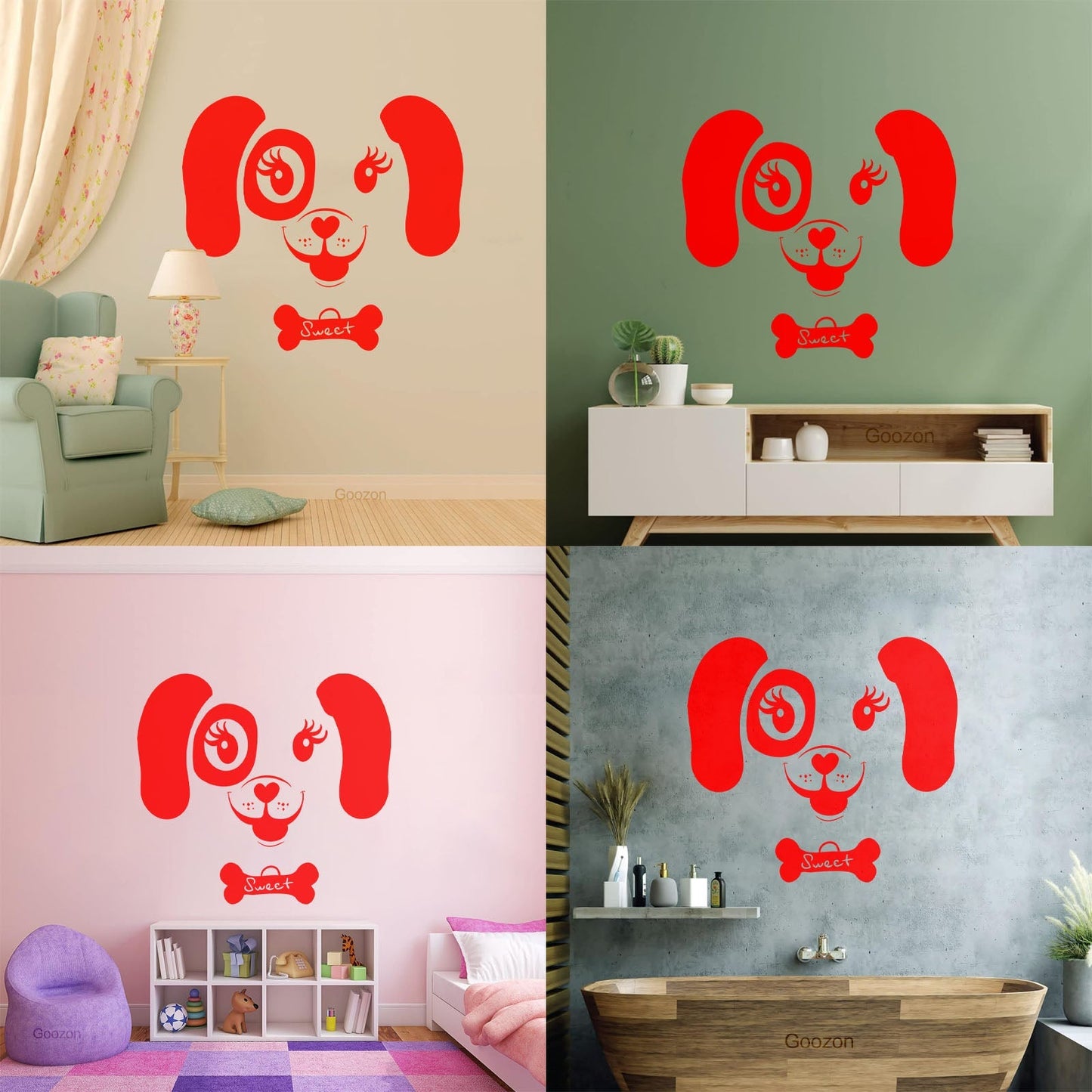 Wall Decals Sweet Puppy Dog Child Nursery Art Mural Painting