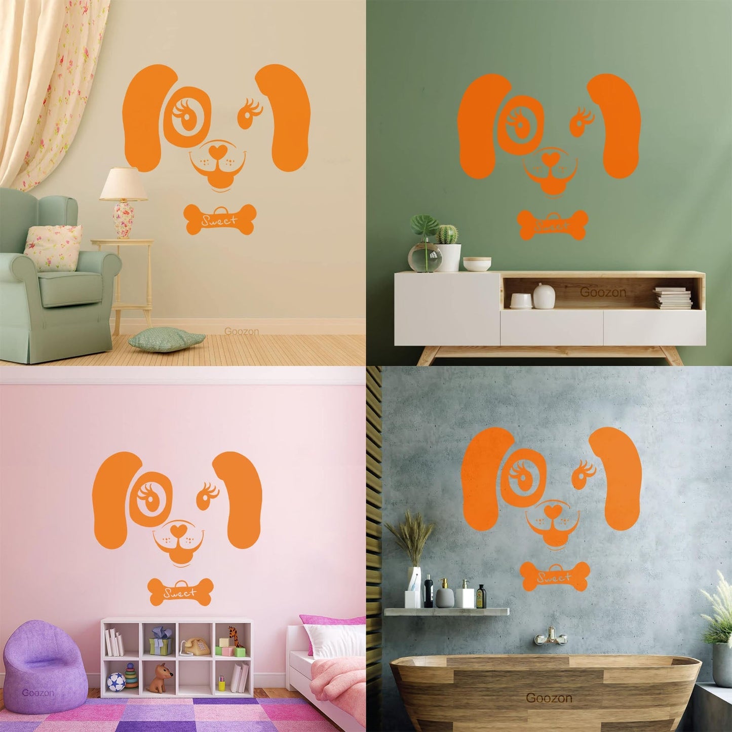 Wall Decals Sweet Puppy Dog Child Nursery Art Mural Painting