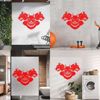 Vinyl Wall Decals Three Headed Cerberus Angry Dog Patrol Garage Multiple Size Options